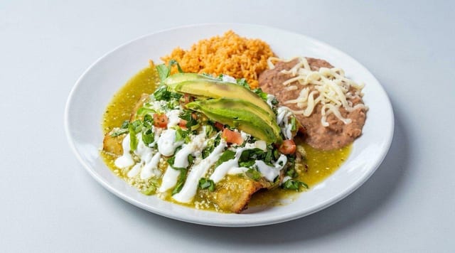 Enchiladas Verde Mild Hot.