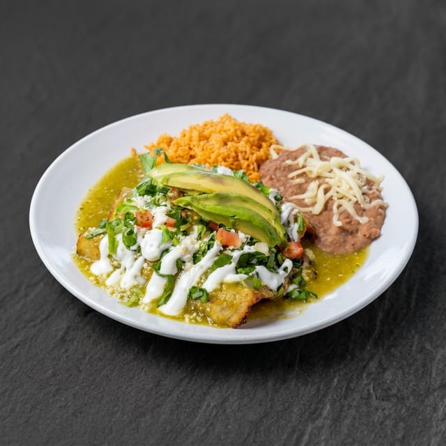 Enchiladas Verde Mild Hot.